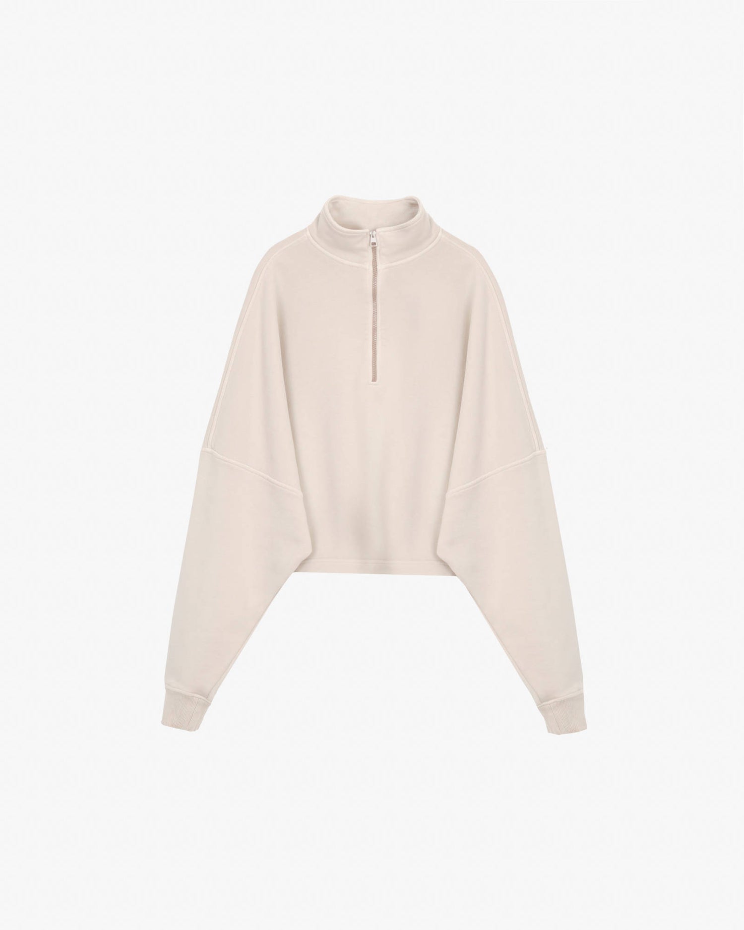 FELPA CROPPED CON RICAMO Sand