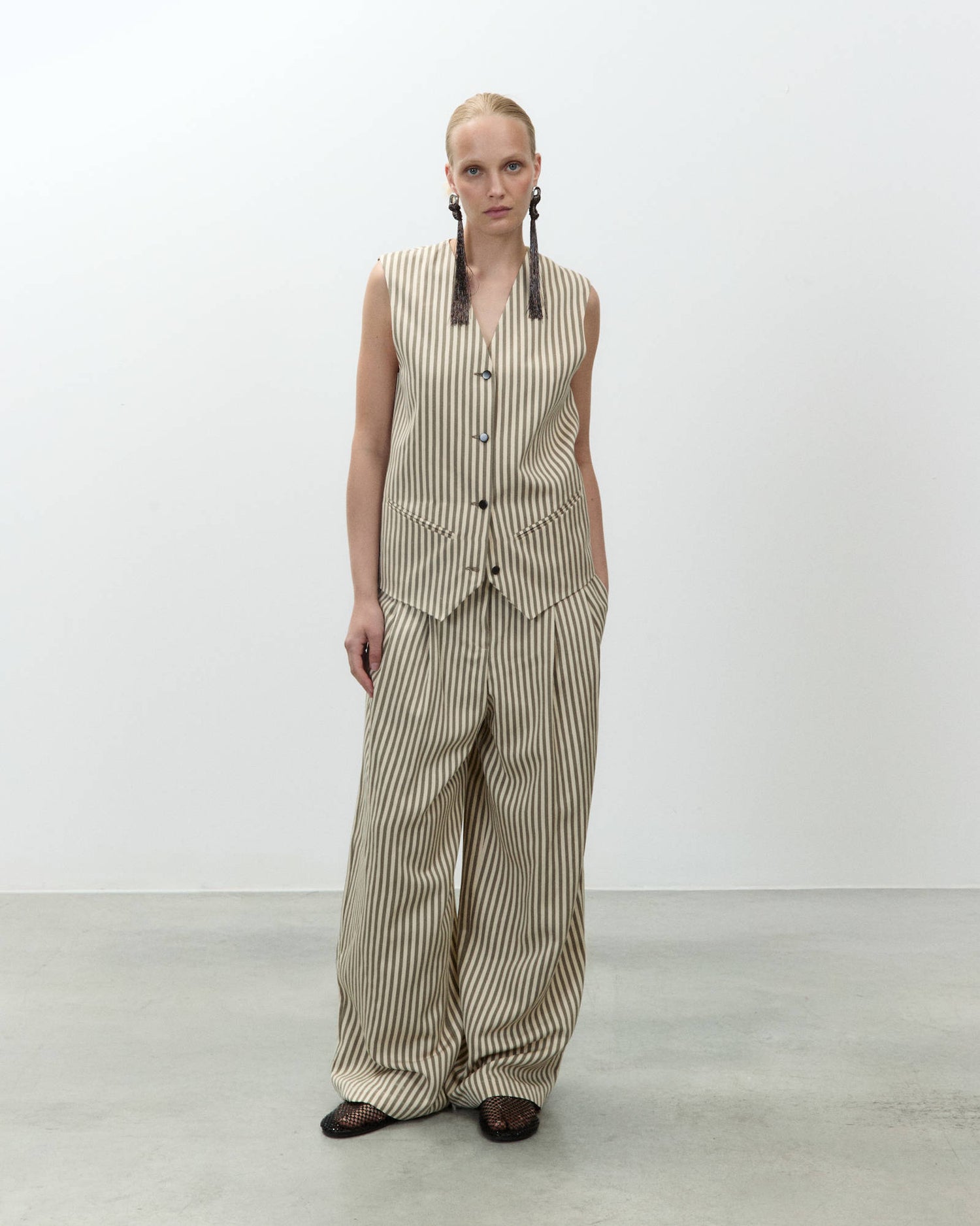 GILET SARTORIALE A RIGHE