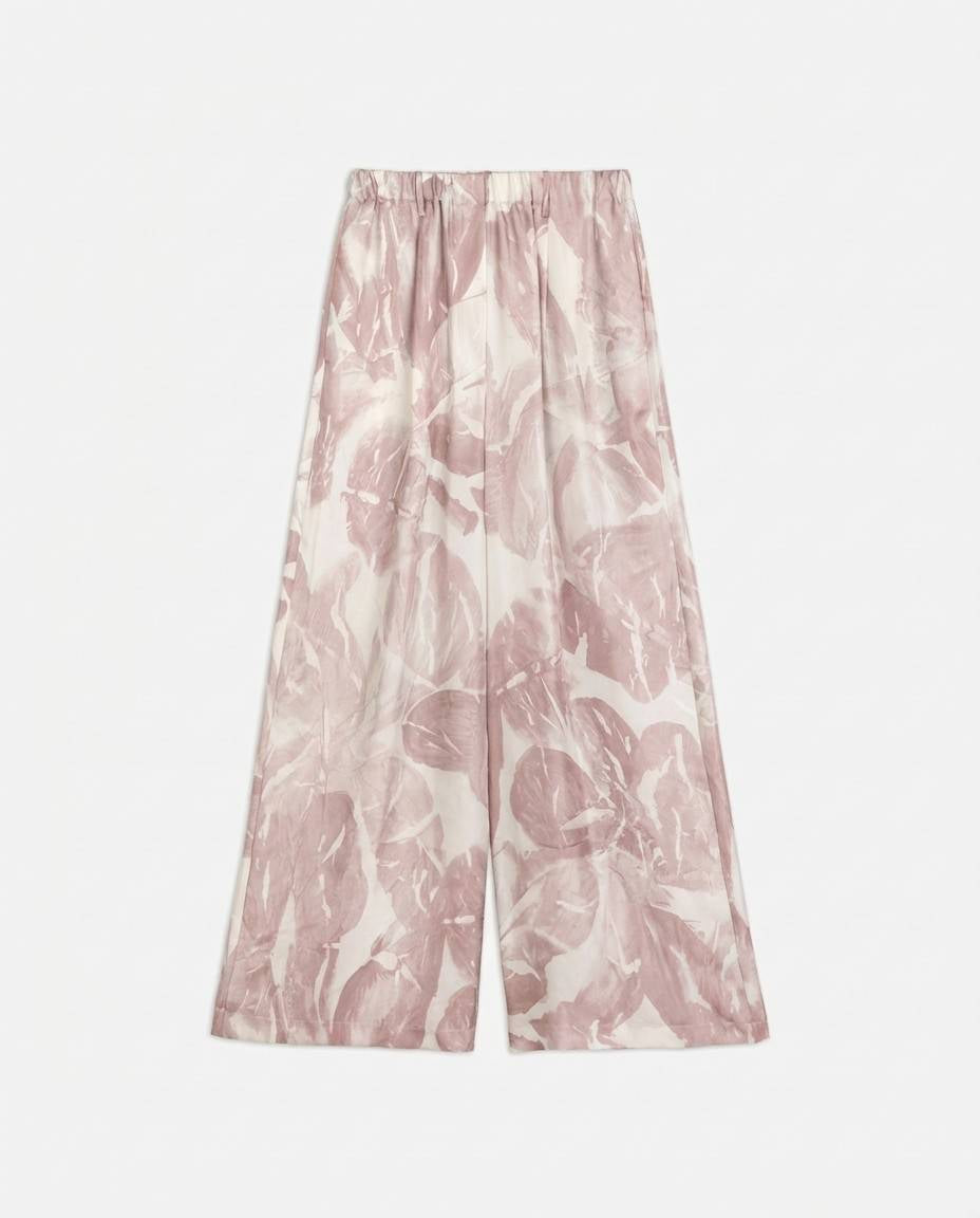 PANTALONE STAMPATO IN SETA