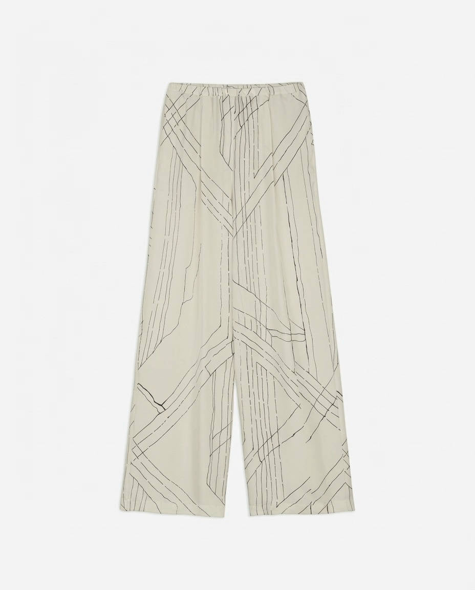 PANTALONE IN SETA STAMPATA