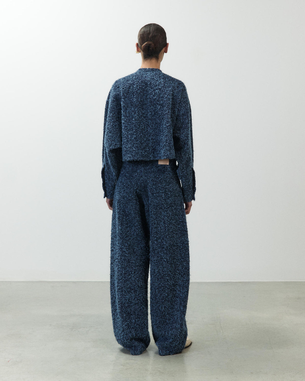GIACCA CROPPED IN DENIM RICAMATO