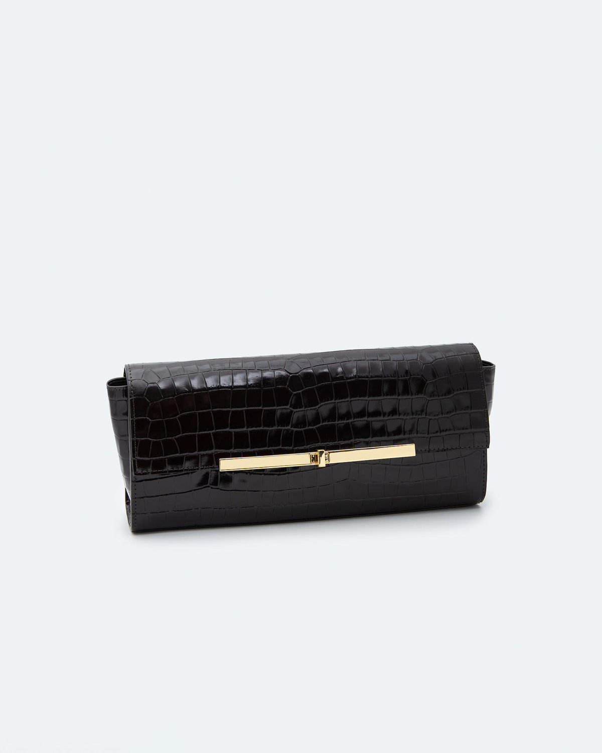 CLUTCH BAG IN PELLE EFFETTO COCCODRILLO