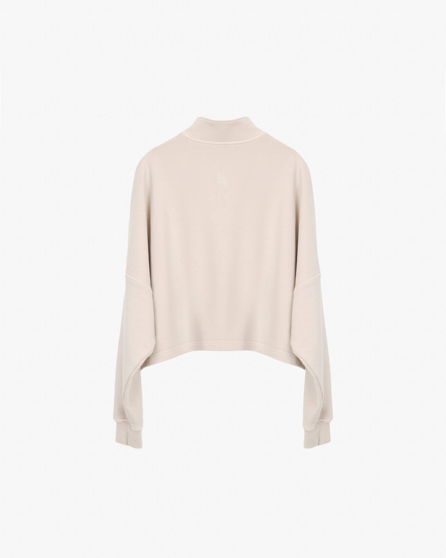 FELPA CROPPED CON RICAMO Sand