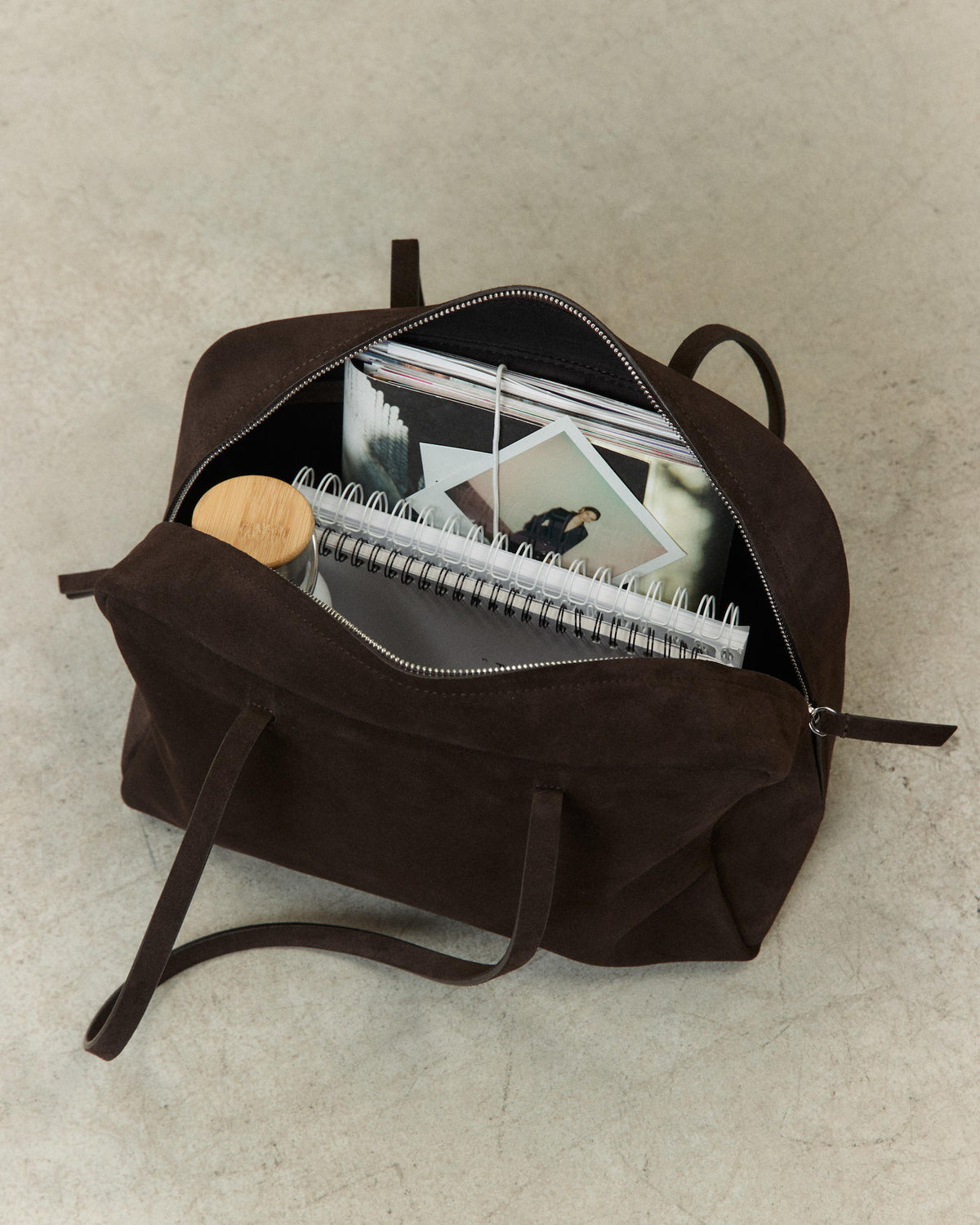 BOWLING BAG IN SUEDE