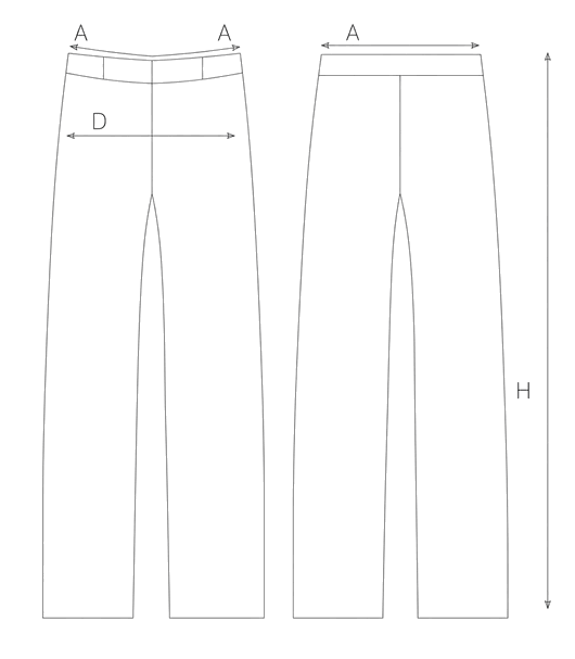 Guida misure BERMUDA IN LINO