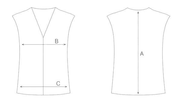 Guida misure BLUSA CON FUSCIACCA