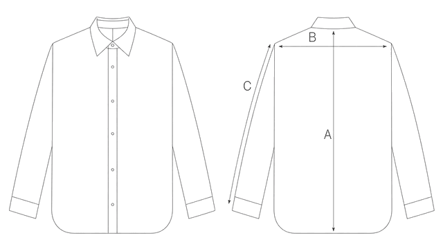 Guida misure CAMICIA IN COTONE A RIGHE