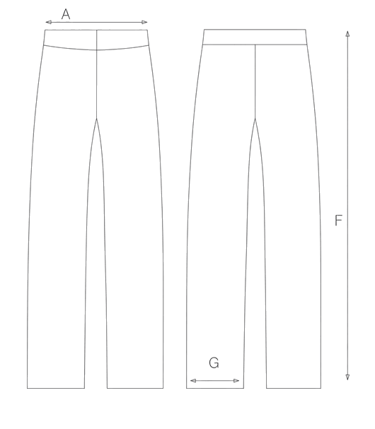 Guida misure PANTALONE IN LINO CON BASCHINA